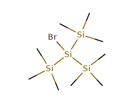 Molecular Structure of 5089-31-6 (Trisilane, 2-bromo-1,1,1,3,3,3-hexamethyl-2-(trimethylsilyl)-)