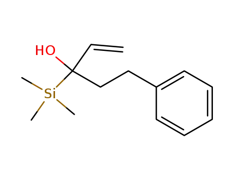 Molecular Structure of 72551-26-9 (Benzenepropanol, a-ethenyl-a-(trimethylsilyl)-)