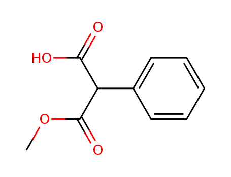 Molecular Structure of 33315-63-8 (3-methoxy-3-oxo-2-phenylpropanoic acid)