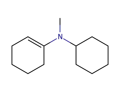 Molecular Structure of 62372-47-8 (1-Cyclohexen-1-amine, N-cyclohexyl-N-methyl-)