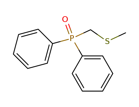 Molecular Structure of 13119-15-8 (Phosphine oxide, [(methylthio)methyl]diphenyl-)