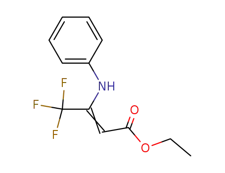 Molecular Structure of 1700-88-5 (2-Butenoic acid, 4,4,4-trifluoro-3-(phenylamino)-, ethyl ester)