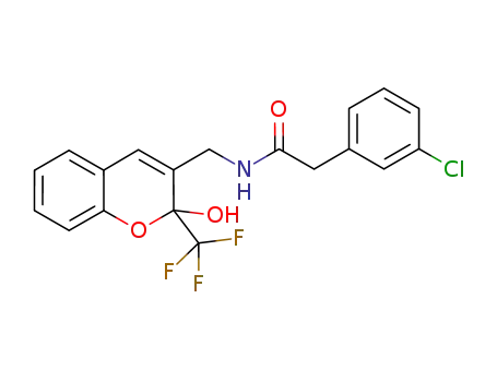 2-(3-chlorophenyl)-N-((2-hydroxy-2-(trifluoromethyl)-2H-chromen-3-yl)methyl)acetamide