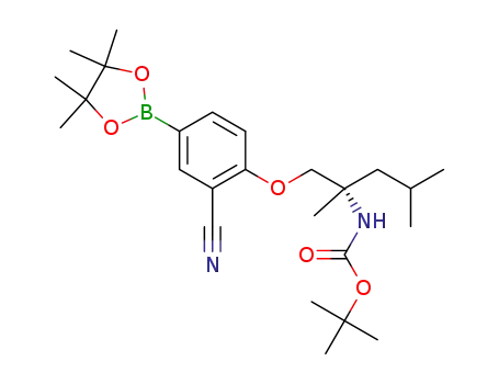 (S)-tert-butyl (1-(2-cyano-4-(4,4,5,5-tetramethyl-1,3,2-dioxaborolan-2-yl)phenoxy)-2,4-dimethylpentan-2-yl)carbamate