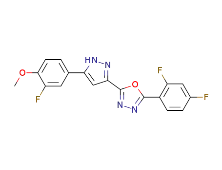 2-(5-(3-fluoro-4-methoxyphenyl)-1H-pyrazol-3-yl)-5-(2,4-difluorophenyl)-1,3,4-oxadiazole