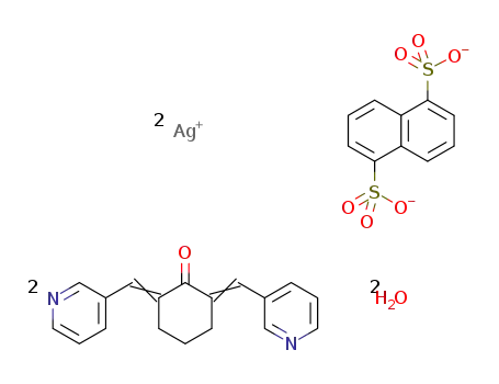 {[Ag2(2,5-bispyridine-3-ylmethylenecyclohexanone)2(naphthalene disulfonate)]*2H2O}n