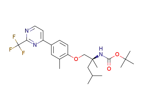 (S)-tert-butyl (2,4-dimethyl-1-(2-methyl-4-(2-(trifluoromethyl)pyrimidin-4-yl)phenoxy)pentan-2-yl)carbamate