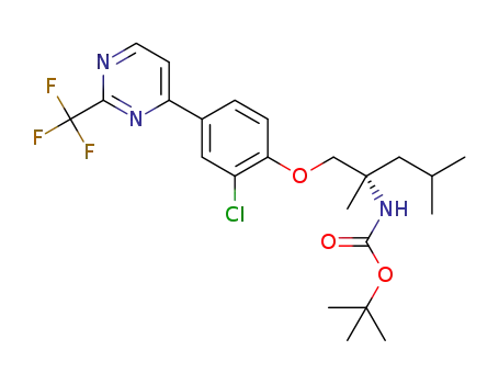 (S)-tert-butyl(1-(2-chloro-4-(2-(trifluoromethyl)pyrimidin-4-yl)phenoxy)-2,4-dimethylpentan-2-yl) carbamate