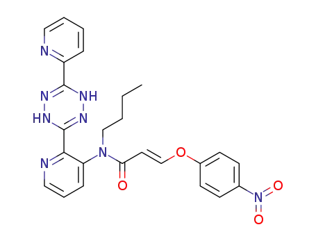 (E)-N-butyl-3-(4-nitrophenoxy)-N-(2-(6-(pyridin-2-yl)-1,4-dihydro-1,2,4,5-tetrazin-3-yl)pyridin-3-yl)acrylamide