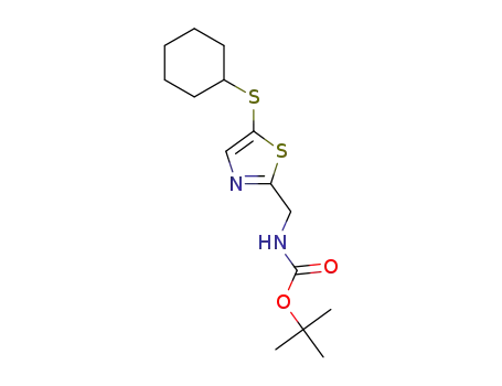tert-butyl ((5-(cyclohexylthio)-1,3-thiazol-2-yl)methyl)carbamate