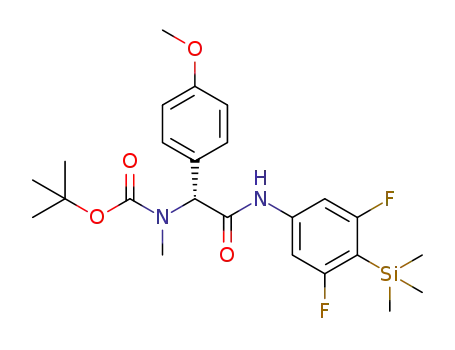 tert-butyl (R)-(2-((3,5-Difluoro-4-(trimethylsilyl)phenyl)amino)-1-(4-methoxyphenyl)-2-oxoethyl)(methyl)carbamate