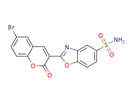 3-(5'-sulfonylamine-2'-benzoxazole)-6-bromo-2H-1-benzopyran-2-one