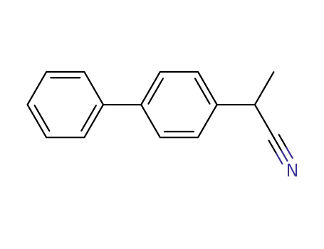Molecular Structure of 54321-43-6 ([1,1'-Biphenyl]-4-acetonitrile, a-methyl-)