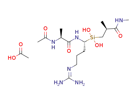 (S)-3-(((R)-1-((S)-2-acetamidopropanamido)-4-((diaminomethylene)amino)butyl)dihydroxysilyl)-N,2-dimethylpropanamide acetate