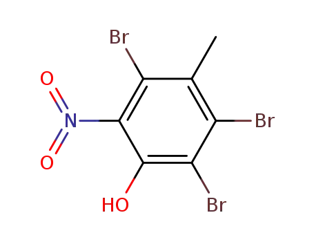 Molecular Structure of 105590-20-3 (Phenol, 2,3,5-tribromo-4-methyl-6-nitro-)
