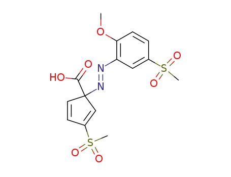 3-methanesulfonyl-1-(5-methanesulfonyl-2-methoxy-phenylazo)-cyclopenta-2,4-dienecarboxylic acid