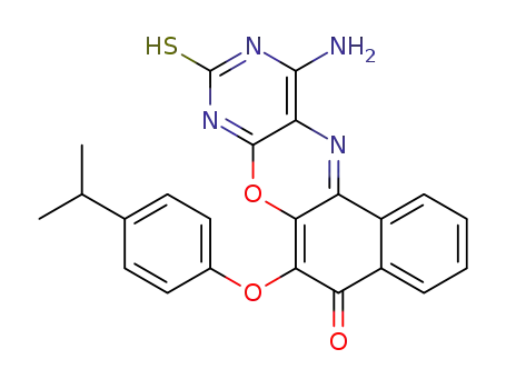 11-amino-9-mercapto-6-(4-isopropylphenoxy)-8,10-diaza-5H-benzo[a]phenoxazin-5-one