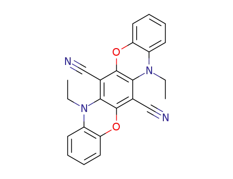 7,14-diethyl-7,14-dihydrobenzo[5,6][1,4]oxazino[2,3-b]-phenoxazine-6,13-dicarbonitrile