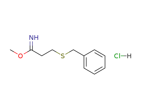 Propanimidicacid, 3-[(phenylmethyl)thio]-, methyl ester, hydrochloride (1:1)