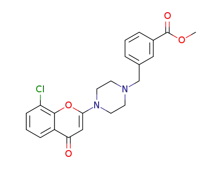 methyl 3-((4-(8-chloro-4-oxochromen-2-yl)piperazin-1-yl)methyl)benzoate
