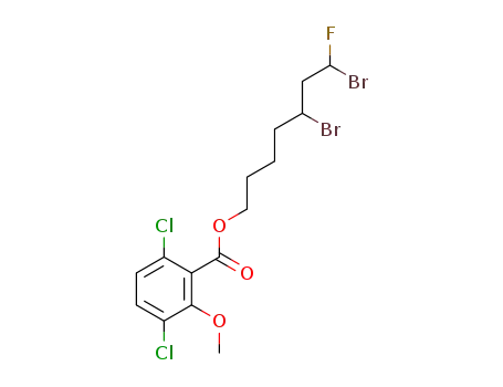5,7-dibromo-7-fluoroheptyl 3,6-dichloro-2-methoxybenzoate