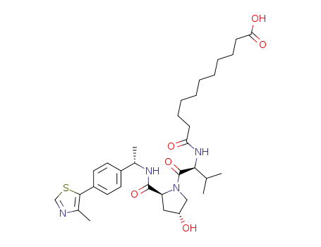11-(((S)-1-((2S,4R)-4-hydroxy-2-(((S)-1-(4-(4-methylthiazol-5-yl)phenyl)ethyl)carbamoyl) pyrrolidin-1-yl)-3-methyl-1-oxobutan-2-yl)amino)-11-oxoundecanoic acid