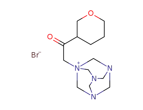 rac-1-{2-[oxan-3-yl]-2-oxoethyl}-1,3,5,7-tetraazatricyclo[3.3.1.13,7]decan-1-ium bromide