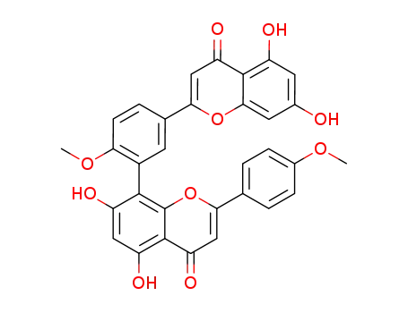 4H-1-Benzopyran-4-one,8-[5-(5,7-dihydroxy-4-oxo-4H-1-benzopyran-2-yl)-2-methoxyphenyl]-5,7-dihydroxy-2-(4-methoxyphenyl)-