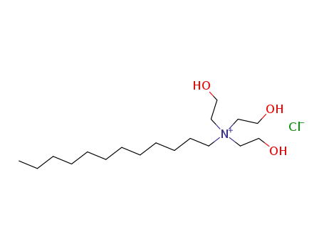 Molecular Structure of 22642-51-9 (1-Dodecanaminium, N,N,N-tris(2-hydroxyethyl)-, chloride)