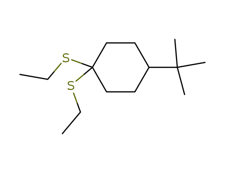 Molecular Structure of 115663-65-5 (Cyclohexane, 4-(1,1-dimethylethyl)-1,1-bis(ethylthio)-)