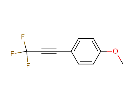 Molecular Structure of 82203-83-6 (Benzene, 1-methoxy-4-(3,3,3-trifluoro-1-propynyl)-)