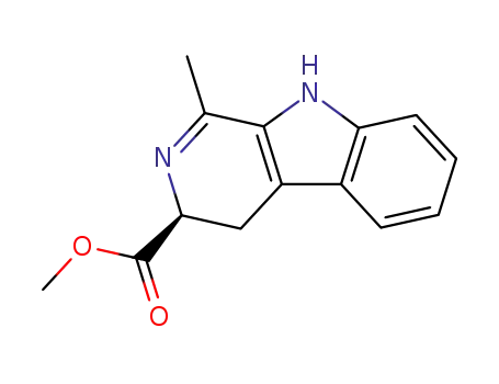 Molecular Structure of 51372-96-4 (3H-Pyrido[3,4-b]indole-3-carboxylic acid, 4,9-dihydro-1-methyl-, methyl
ester, (3S)-)