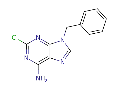 Molecular Structure of 56046-25-4 (9-BENZYL-2-CHLORO-9H-PURIN-6-YLAMINE)
