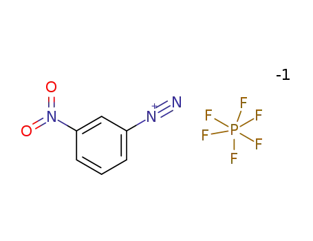 Molecular Structure of 1514-51-8 (Benzenediazonium, 3-nitro-, hexafluorophosphate(1-))
