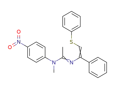 N-methyl-N-(4-nitrophenyl)-N-<1-phenyl-2-(phenylthio)vinyl>acetamidine