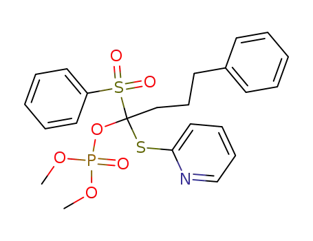 Phosphoric acid 1-benzenesulfonyl-4-phenyl-1-(pyridin-2-ylsulfanyl)-butyl ester dimethyl ester