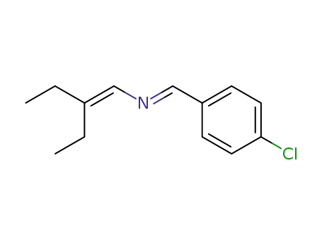 Molecular Structure of 143399-67-1 (1-Buten-1-amine, N-[(4-chlorophenyl)methylene]-2-ethyl-)