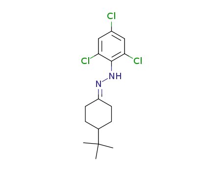 Molecular Structure of 143643-89-4 (Cyclohexanone, 4-(1,1-dimethylethyl)-, (2,4,6-trichlorophenyl)hydrazone)