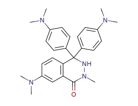 Molecular Structure of 76347-53-0 (7-(dimethylamino)-4,4-bis[4-(dimethylamino)phenyl]-2-methyl-3,4-dihydrophthalazin-1(2H)-one)