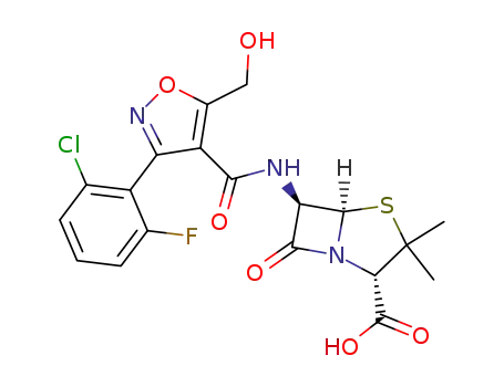4-Thia-1-azabicyclo[3.2.0]heptane-2-carboxylicacid,6-[[[3-(2-chloro-6-fluorophenyl)-5-(hydroxymethyl)-4-isoxazolyl]carbonyl]amino]-3,3-dimethyl-7-oxo-,(2S,5R,6R)-