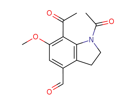 1-acetyl-7-acetyl-6-methoxyindoline-4-carboxaldehyde