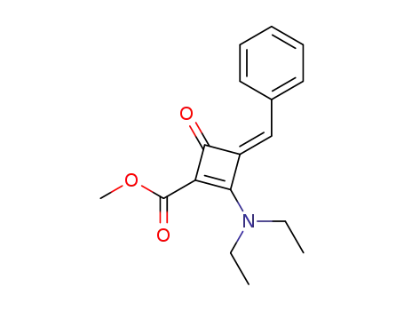 (Z)-3-Benzyliden-2-diethylamino-4-oxo-1-cyclobuten-1-carbonsaeuremethylester