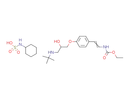{(E)-2-[4-(3-tert-Butylamino-2-hydroxy-propoxy)-phenyl]-vinyl}-carbamic acid ethyl ester; compound with cyclohexyl-sulfamic acid