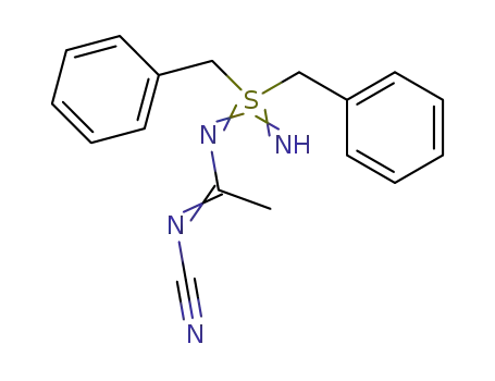 Molecular Structure of 111268-18-9 (Benzene,
[[N-[1-(cyanoimino)ethyl]-S-(phenylmethyl)sulfonodiimidoyl]methyl]-)