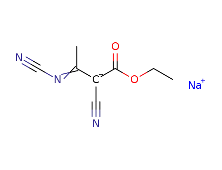ethyl 2-cyano-3-(cyanoamino)crotonate sodium salt