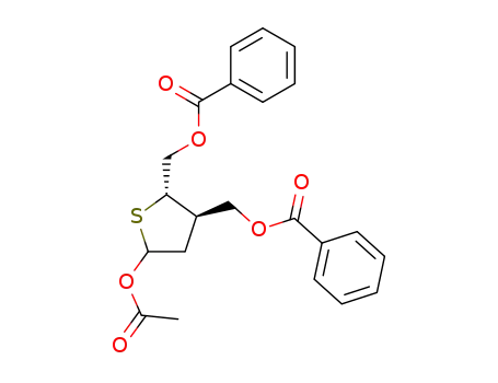 1-O-Acetyl 5-O-benzoyl-3-C-<(benzoyloxy)methyl>-2,3-dideoxy-4-thio-D-erythro-pentofuranose