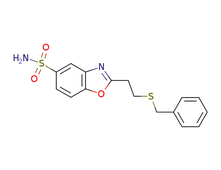 2-(2-Benzylsulfanyl-ethyl)-benzooxazole-5-sulfonic acid amide