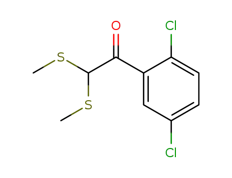 Molecular Structure of 171897-89-5 (Ethanone, 1-(2,5-dichlorophenyl)-2,2-bis(methylthio)-)