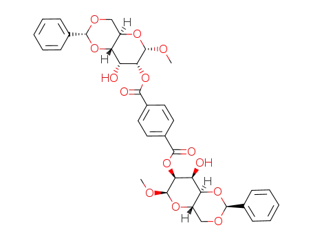 Terephthalic acid 1-((2S,4aS,6R,7S,8S,8aR)-8-hydroxy-6-methoxy-2-phenyl-hexahydro-pyrano[3,2-d][1,3]dioxin-7-yl) ester 4-((2R,4aR,6S,7R,8R,8aS)-8-hydroxy-6-methoxy-2-phenyl-hexahydro-pyrano[3,2-d][1,3]dioxin-7-yl) ester