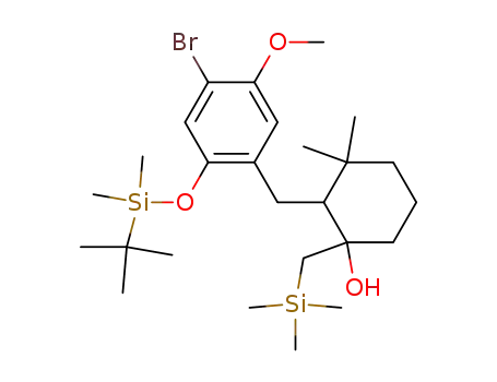 2-[4-Bromo-2-(tert-butyl-dimethyl-silanyloxy)-5-methoxy-benzyl]-3,3-dimethyl-1-trimethylsilanylmethyl-cyclohexanol